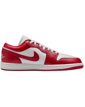 Nike Air Jordan 1 Low Swoosh Sneakers - Red