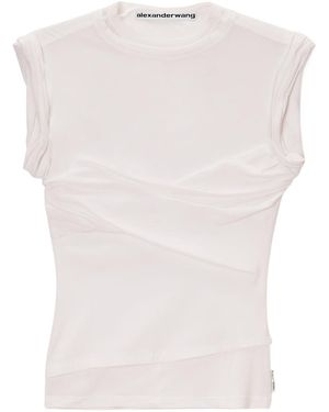 Alexander Wang Twisted Bust Layered Tank - White