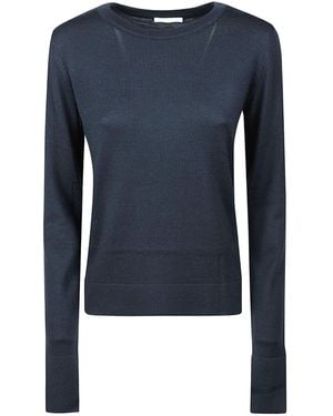 Patrizia Pepe Crew-Neck Long-Sleeve Knit Top - Blue