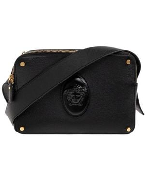 Versace Lou Zipped Crossbody Bag - Black