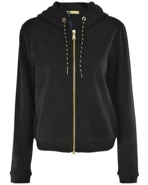 Versace Jeans Couture Hooded Zipper Long-Sleeved Casual Jacket - Black