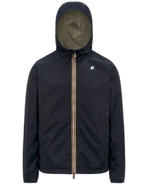K-Way Packable Hooded Jacket - Blue