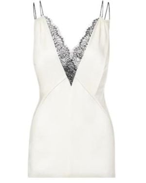 Victoria Beckham Lace-Trimmed Camisole - White