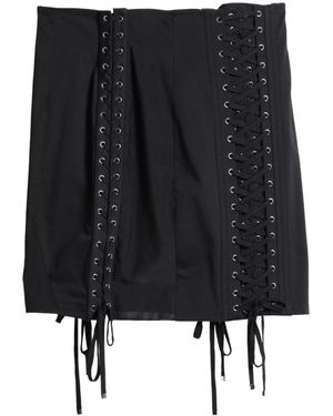 Dolce & Gabbana Solid Colour Fringe Midi Skirt - Black