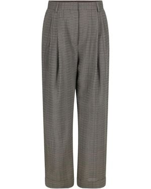 Dries Van Noten Pleated Wool Trousers - Grey