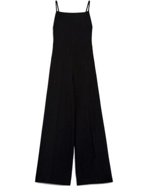 Max Mara Straigh Leg Sleeveless Jumpsuit - Black