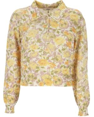 Chloé Long-Sleeve Knit Top - Metallic
