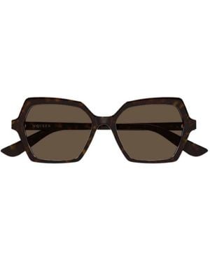 McQueen Eyewear	Geometric Frame Sunglasses - Multicolour