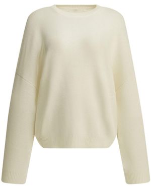 Lisa Yang Relaxed Crew Neck Knitted Jumper - Natural