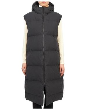 Studio Nicholson Hooded, Thick, Sleeveless Cotton-Padded Jacket - Black