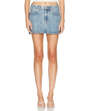 SLVRLAKE Denim Denim Mini Skirt With Belt Loop - Blue