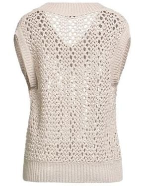 Brunello Cucinelli Minimalist Vneck Shortsleeve Knit Top - White