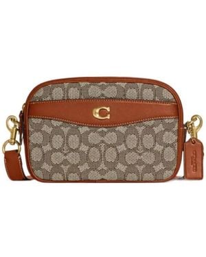 COACH Monogram Logo-Plaque Camera Bag - Brown