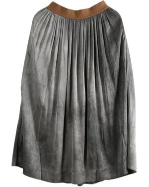 Uma Wang Elastic Waist Midi Skirt - Grey