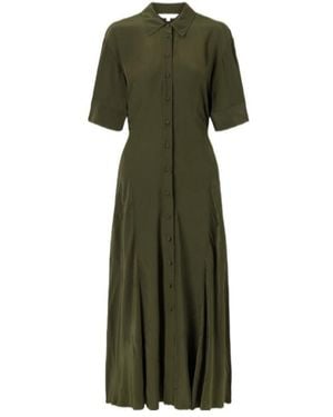 Veronica Beard Perenna Belted Maxi Dress - Green