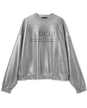 Gucci Metallic Crewneck Sweatshirt - Grey