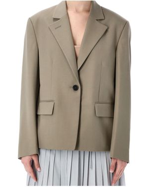Low Classic Single-Breasted Blazer - Natural