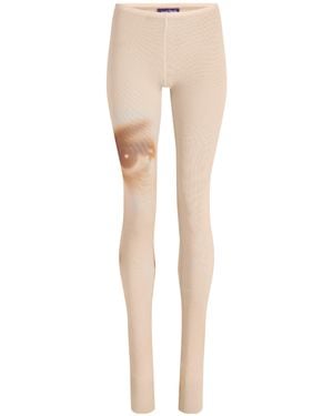 Jean Paul Gaultier Patterned Casual Pants - White