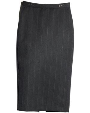 Gucci Pinstripe Wool Pencil Skirt - Black