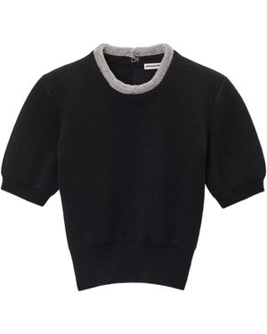 Alexander Wang Crystal-Embellished T-Shirt - Black