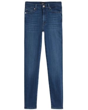 7 For All Mankind High Waist Skinny - Blue