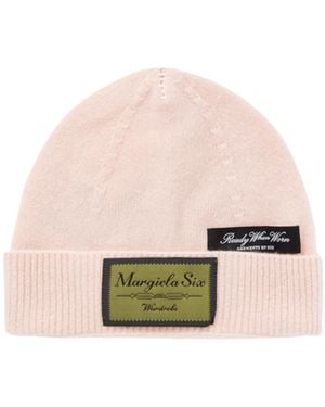 MM6 by Maison Margiela Access Labels Story Beanie - Pink