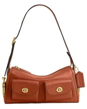 COACH Turnlock Haversack Bag 27 - Brown