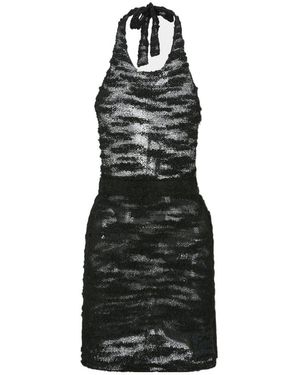 ANDERSSON BELL Cloud Halter Knit Minidress - Black