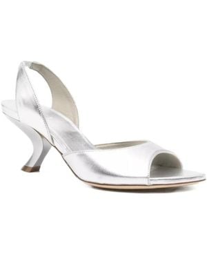 Vic Matié Metallic-Effect Slingback Sandals