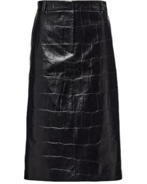 Stella McCartney Croco Pencil Skirt - Black