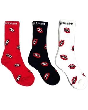 Chrome Hearts Three-Pack Socks - White