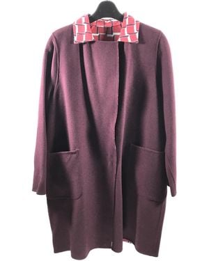Weekend by Maxmara Long-Sleeved Lapel Coat - Purple