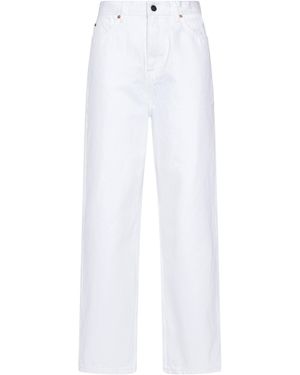 Wardrobe NYC Low-Rise Straight-Leg Jeans - White