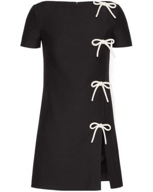 Valentino Crepe Couture Short Dress - Black