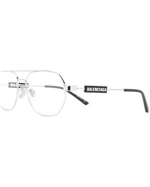 Balenciaga Eyewear Pilot Frame Glasses - White