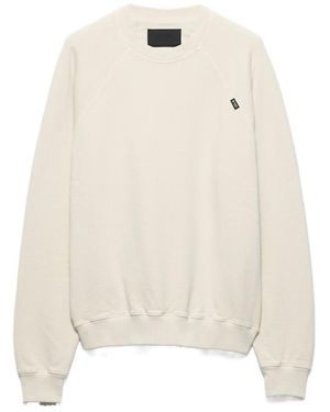 Prada Logo Patch Sweatshirt - Natural