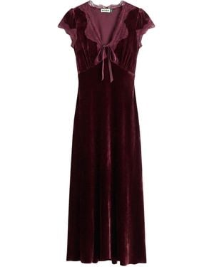 RIXO London Classic Tea-Length Dress - Purple