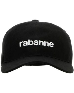 Rabanne Logo Embroidered Cap - Black