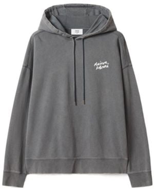 Maison Kitsuné Handwriting Faded Oversize Hoodie - Gray