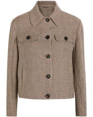 Brunello Cucinelli Houndstooth Jacket - Brown