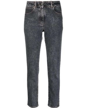 Peserico Stonewashed Cropped Skinny Jeans - Grey