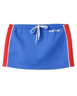 Miu Miu Technical Yarn Mini Skirt - Blue
