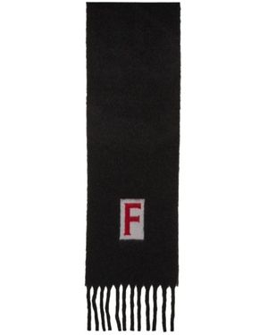 Ferragamo Scarf With Jacquard Detailing - Black