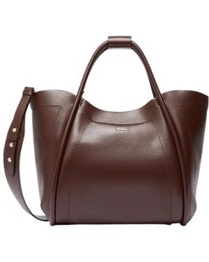 Max Mara Marine Leather Shoulder Bag - Brown