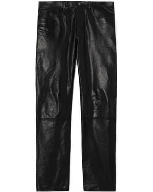Burberry Leather Pants - Black
