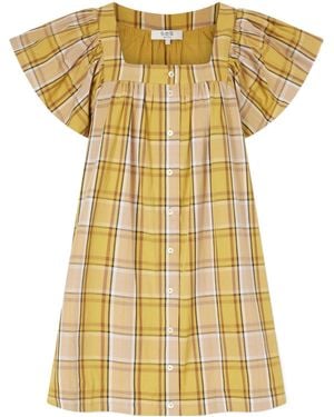 Sea Plaid Mini Dress - Yellow