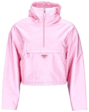 Prada Hooded Casual Jacket - Pink