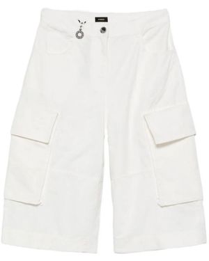 Pinko Cargo Bermuda Shorts - White