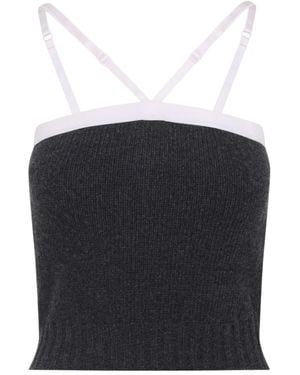 Prada Cashmere And Wool Top - Black