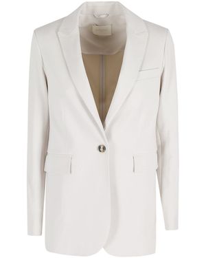 Circolo 1901 Single-Breasted Suit Jacket - White